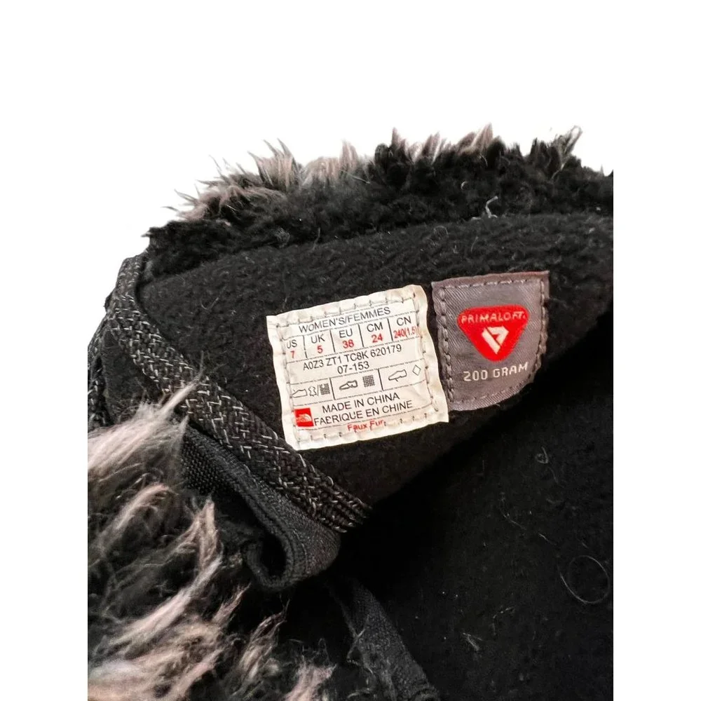 The North Face Nuptse Purna Women Sz 7‎ Black Mid Winter 620179 Boot 200 Grams